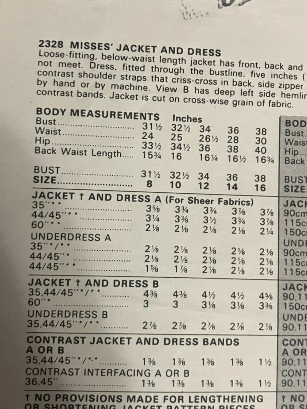 Vintage 1980 Vogue 2328 Jerry Silverman Sewing Pattern Straight Sundress Jacket
